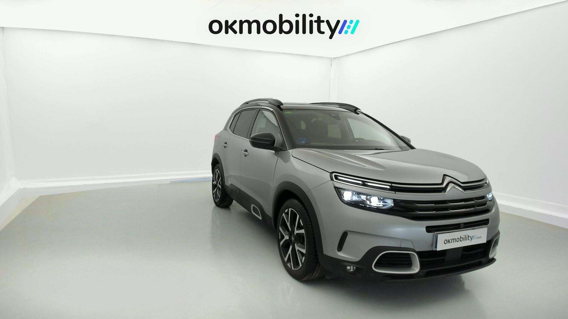 citroen c5 aircross shine 1.6 PURETECH HYBRID 225 E-EAT 2022 gris acier / negro 3