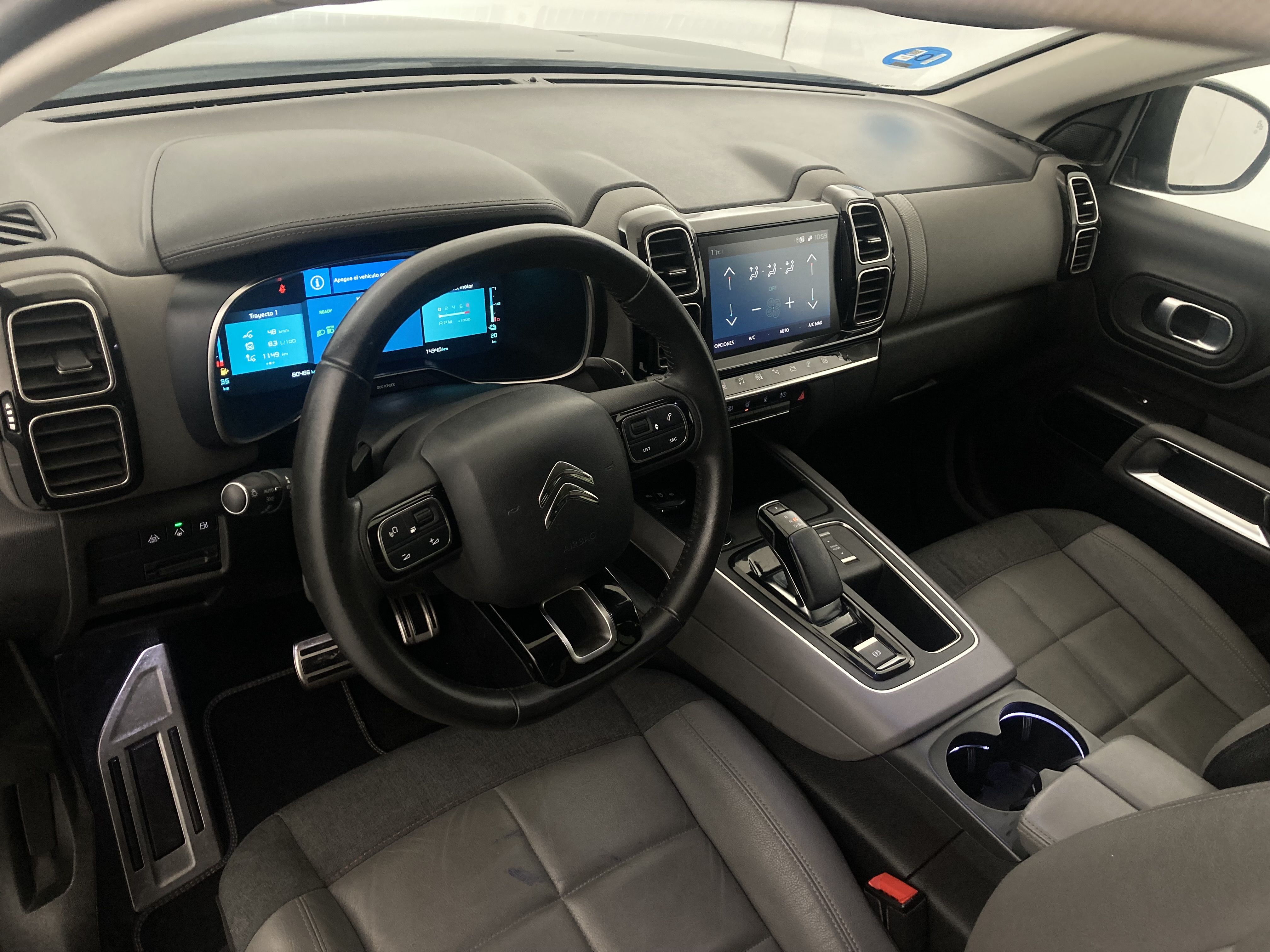 citroen c5 aircross shine 1.6 PURETECH HYBRID 225 E-EAT 2022 gris platino / negro 20