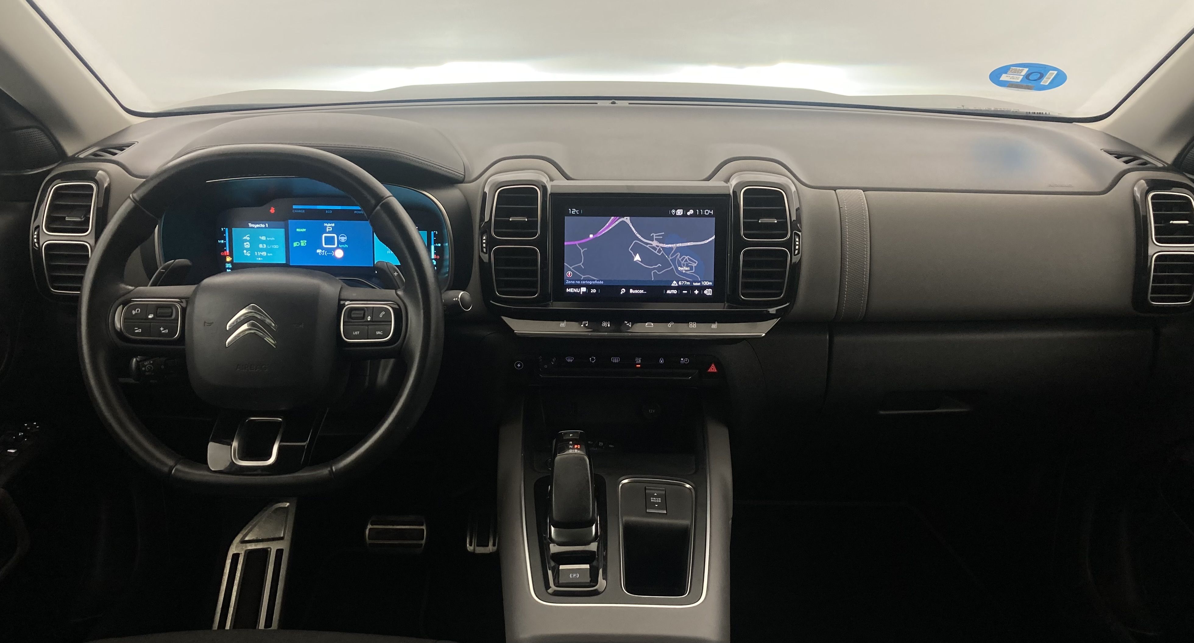 citroen c5 aircross shine 1.6 PURETECH HYBRID 225 E-EAT 2022 gris platino / negro 32