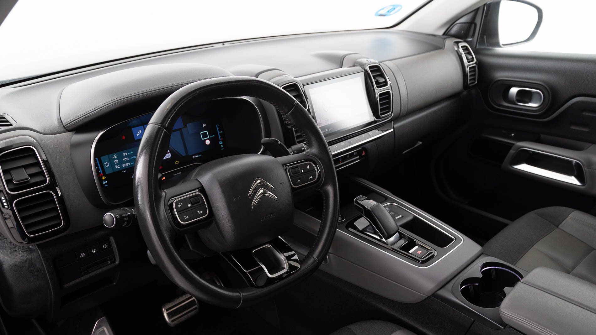 citroen c5 aircross shine 1.6 PURETECH HYBRID 225 E-EAT 2022 gris platino / negro 14