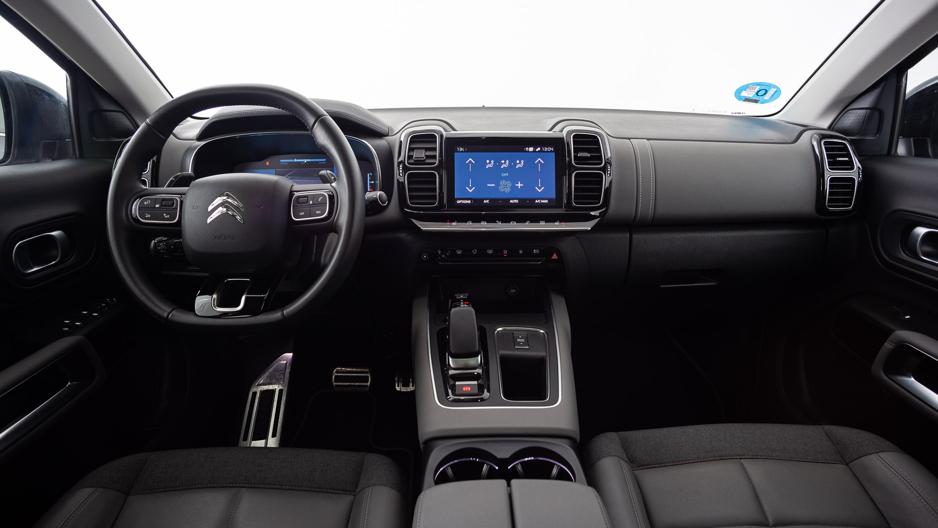 citroen c5 aircross shine 1.6 PURETECH HYBRID 225 E-EAT 2022 gris platino / negro 16