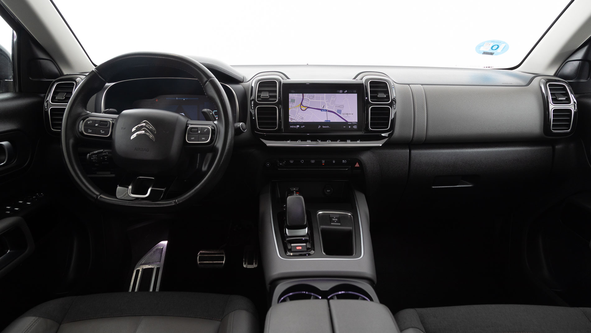 citroen c5 aircross shine 1.6 PURETECH HYBRID 225 E-EAT 2022 gris platino / negro 19