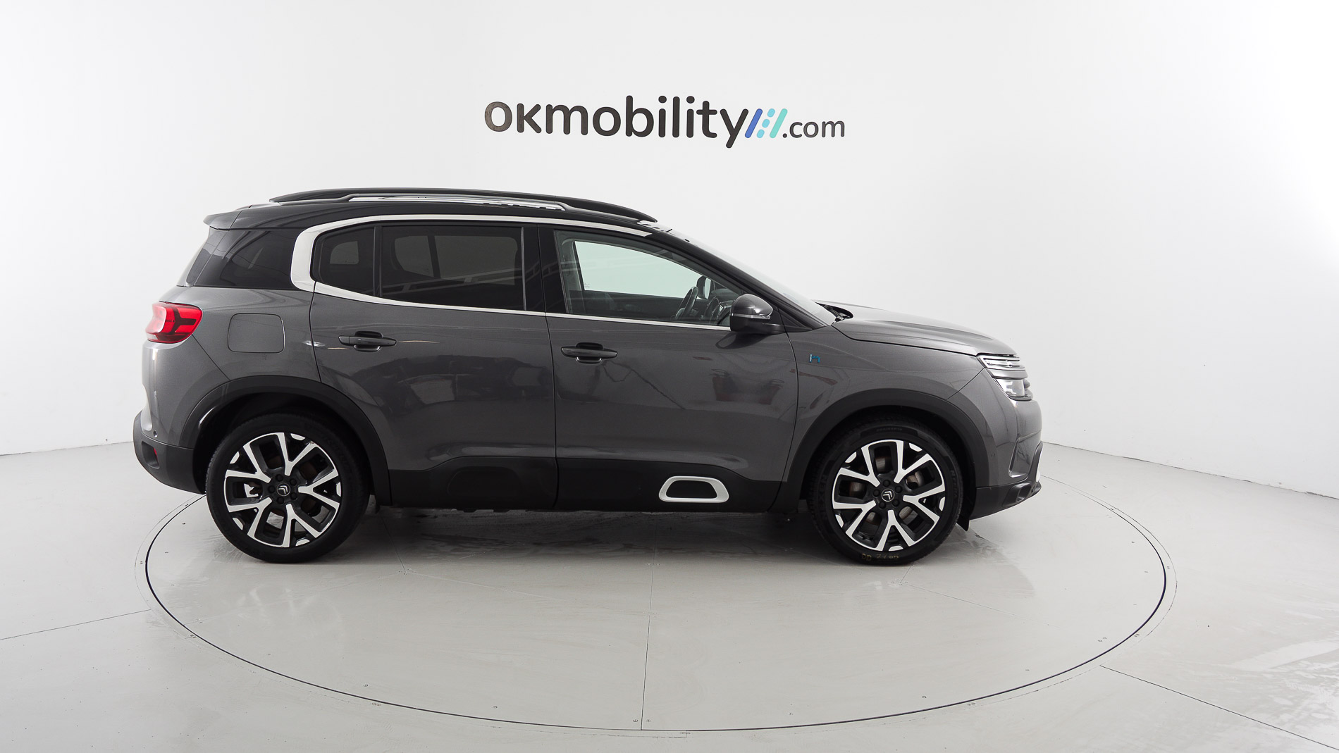 citroen c5 aircross shine 1.6 PURETECH HYBRID 225 E-EAT 2022 gris platino / negro 3