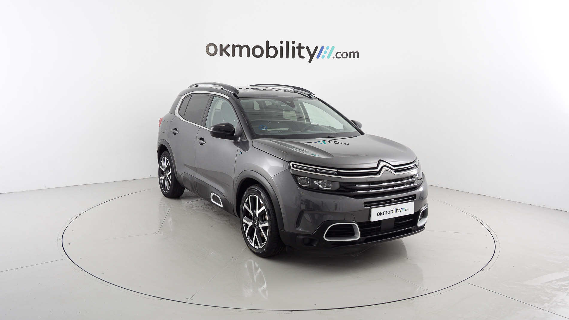 citroen c5 aircross shine 1.6 PURETECH HYBRID 225 E-EAT 2022 gris platino / negro 5
