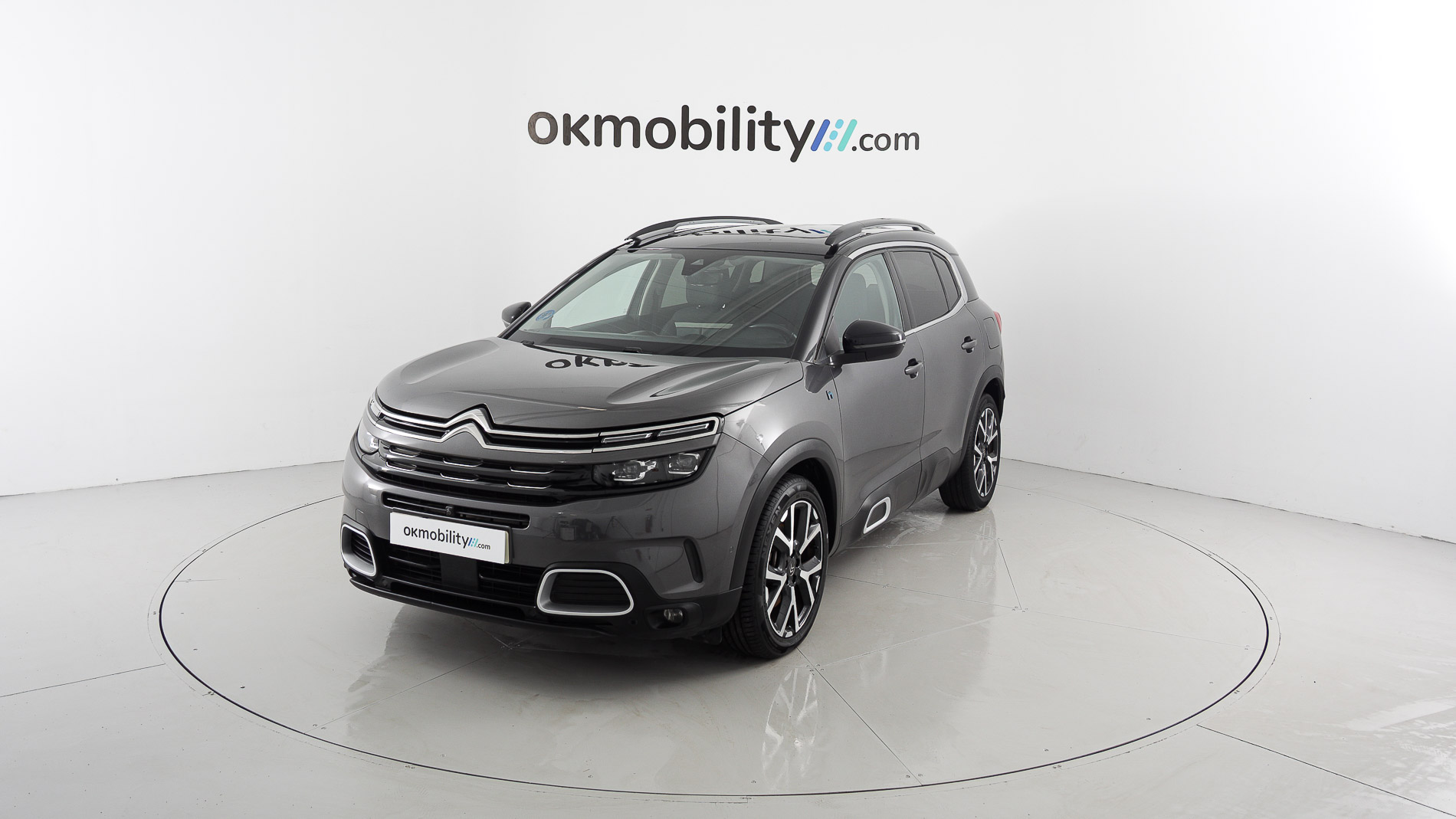 citroen c5 aircross shine 1.6 PURETECH HYBRID 225 E-EAT 2022 gris platino / negro 1