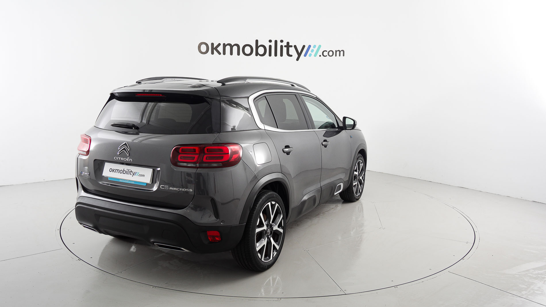 citroen c5 aircross shine 1.6 PURETECH HYBRID 225 E-EAT 2022 gris platino / negro 12