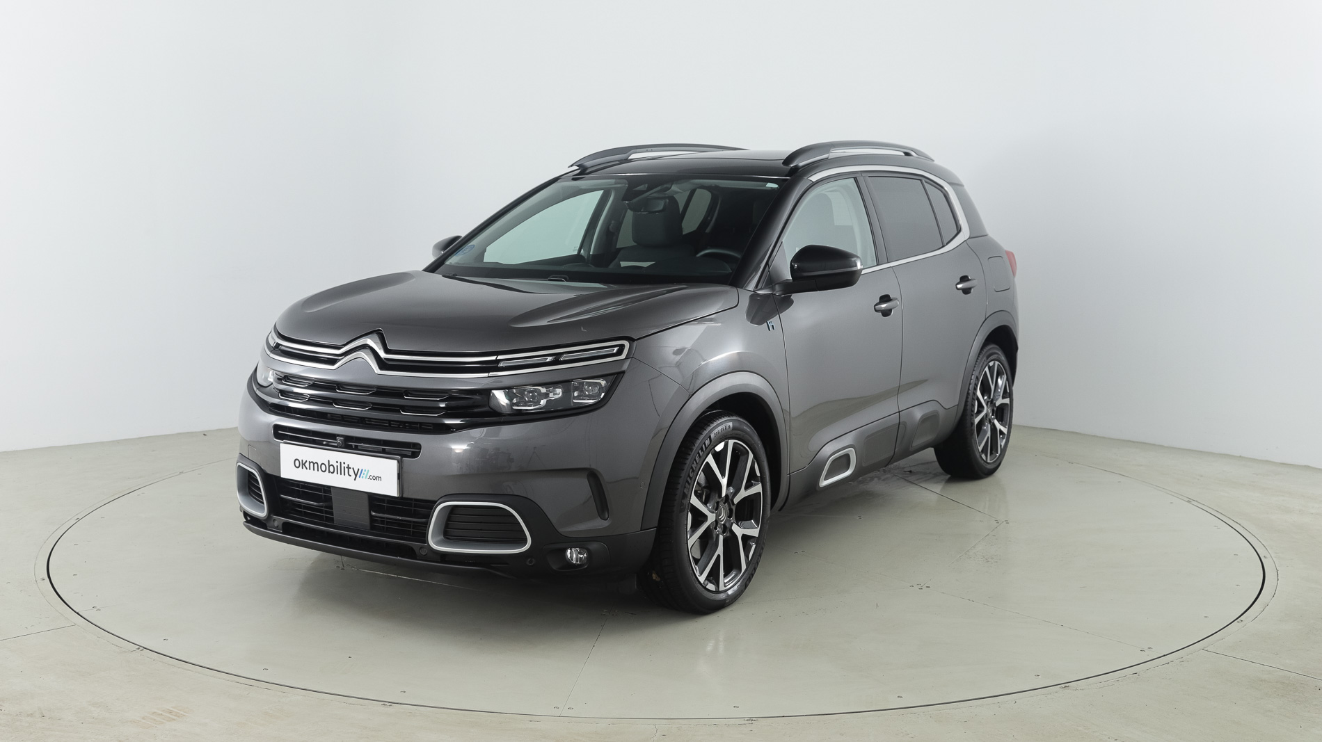 citroen c5 aircross shine 1.6 PURETECH HYBRID 225 E-EAT 2022 gris platino / negro 1