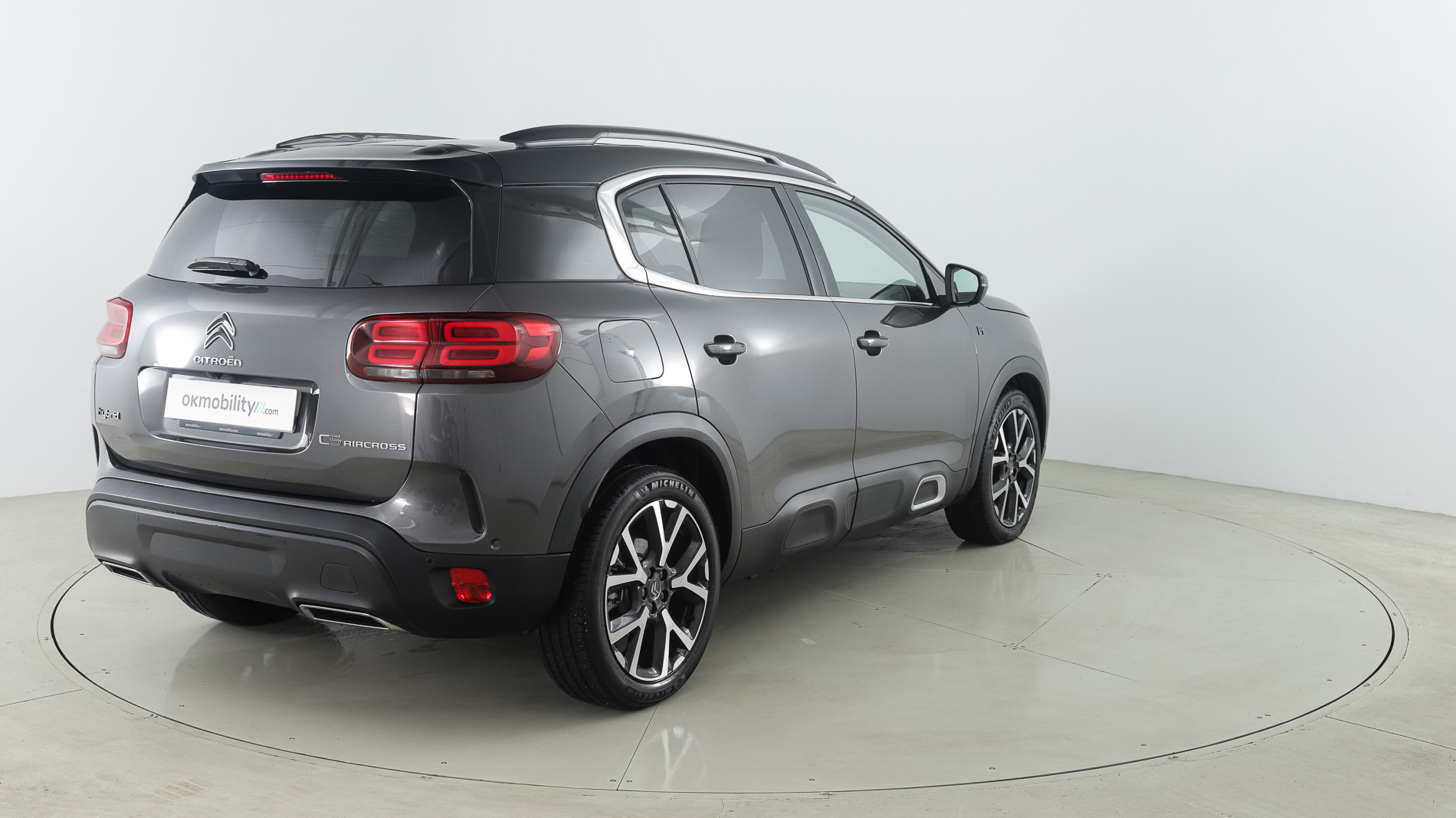 citroen c5 aircross shine 1.6 PURETECH HYBRID 225 E-EAT 2022 gris platino / negro 12