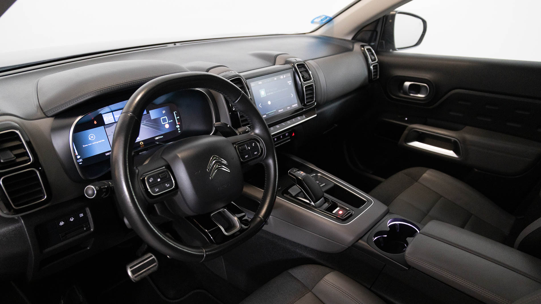 citroen c5 aircross shine 1.6 PURETECH HYBRID 225 E-EAT 2022 gris platino / negro 15