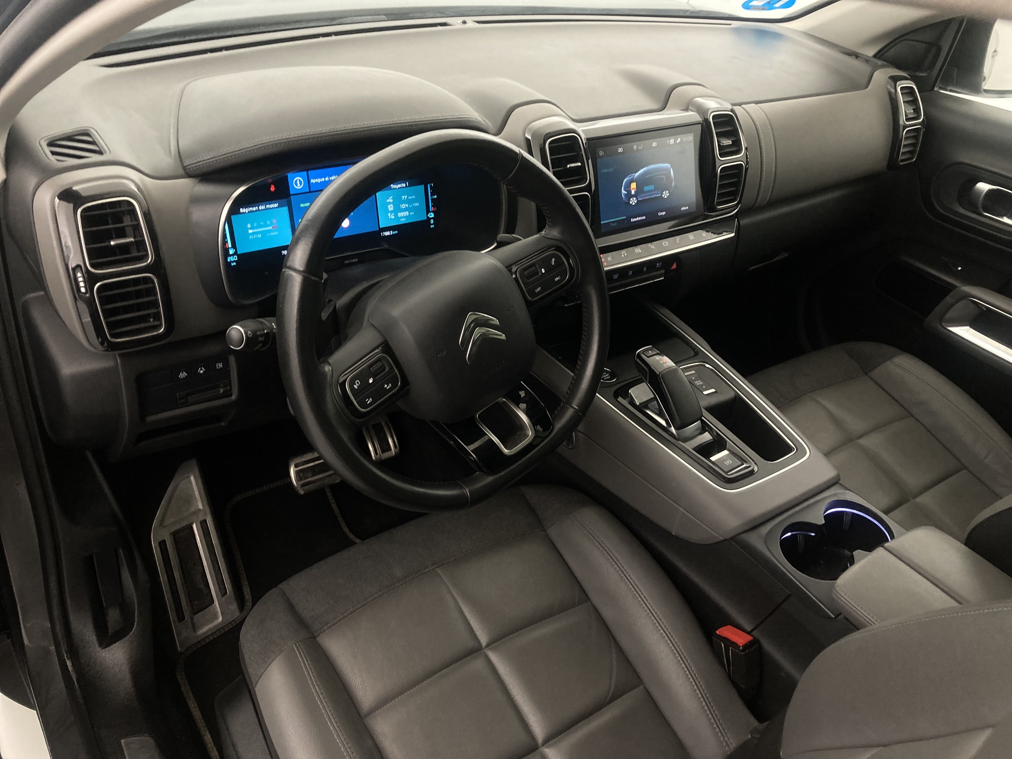 citroen c5 aircross shine 1.6 PURETECH HYBRID 225 E-EAT 2022 gris platino / negro 18