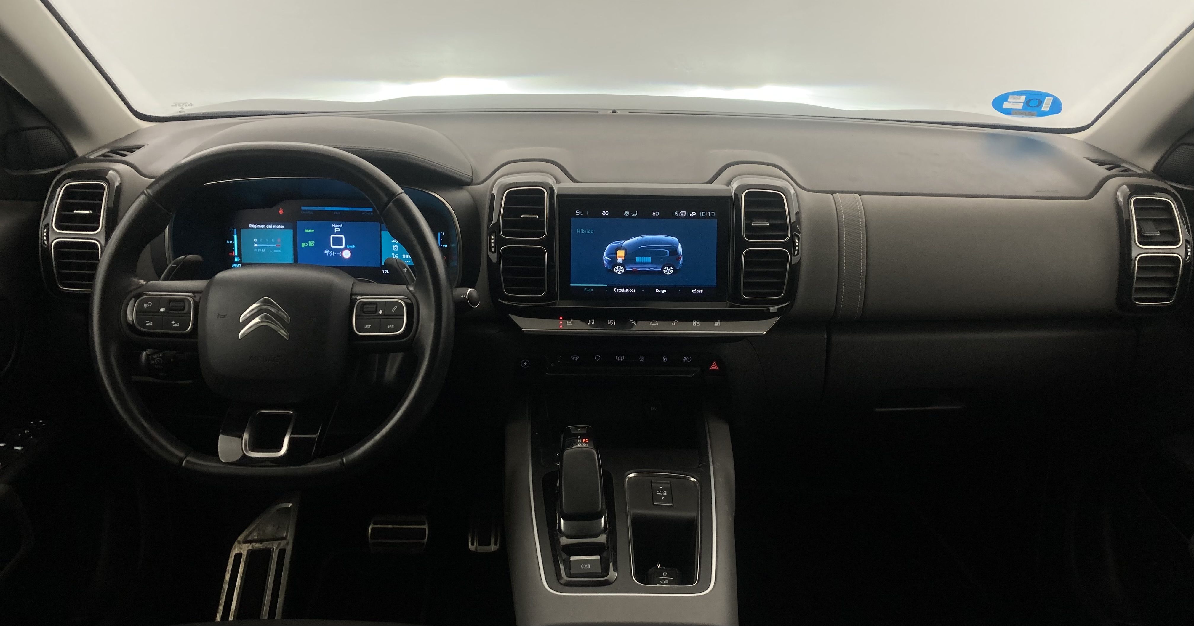 citroen c5 aircross shine 1.6 PURETECH HYBRID 225 E-EAT 2022 gris platino / negro 30