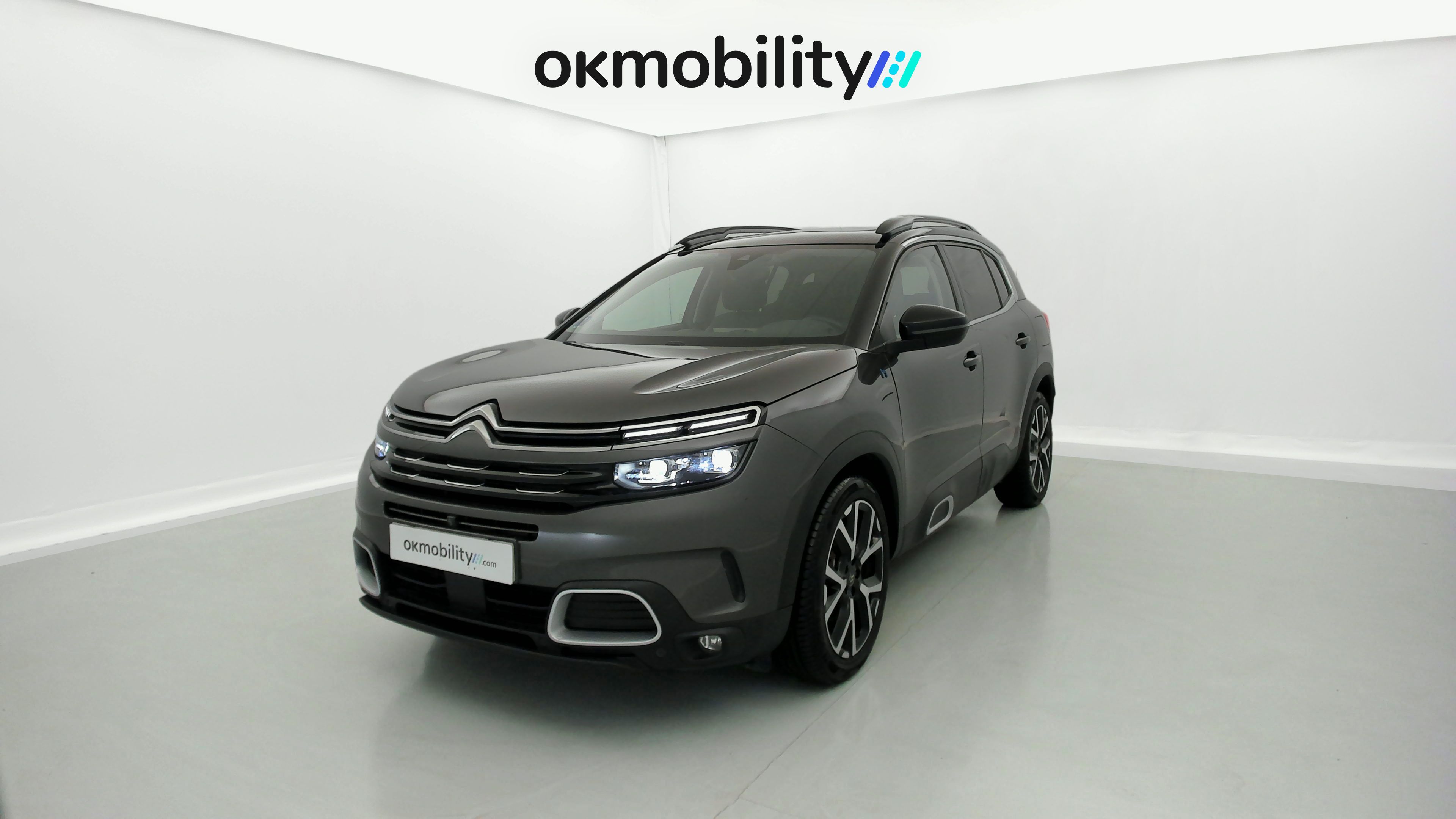 citroen c5 aircross shine 1.6 PURETECH HYBRID 225 E-EAT 2022 gris platino / negro 1