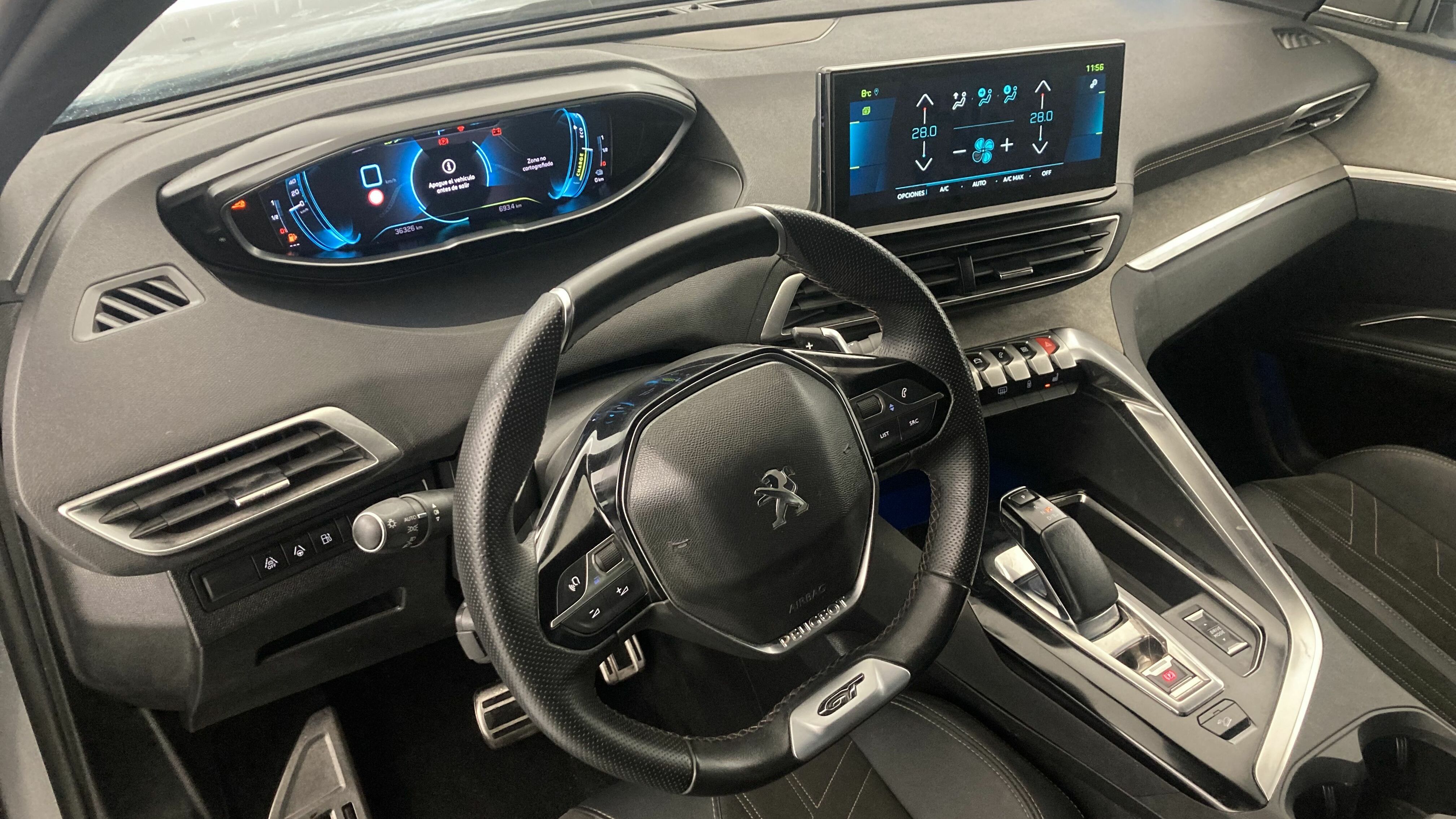 peugeot 3008 gt pack 1.6 HYBRID 300 EAT PHEV 2022 gris artense / negro 14