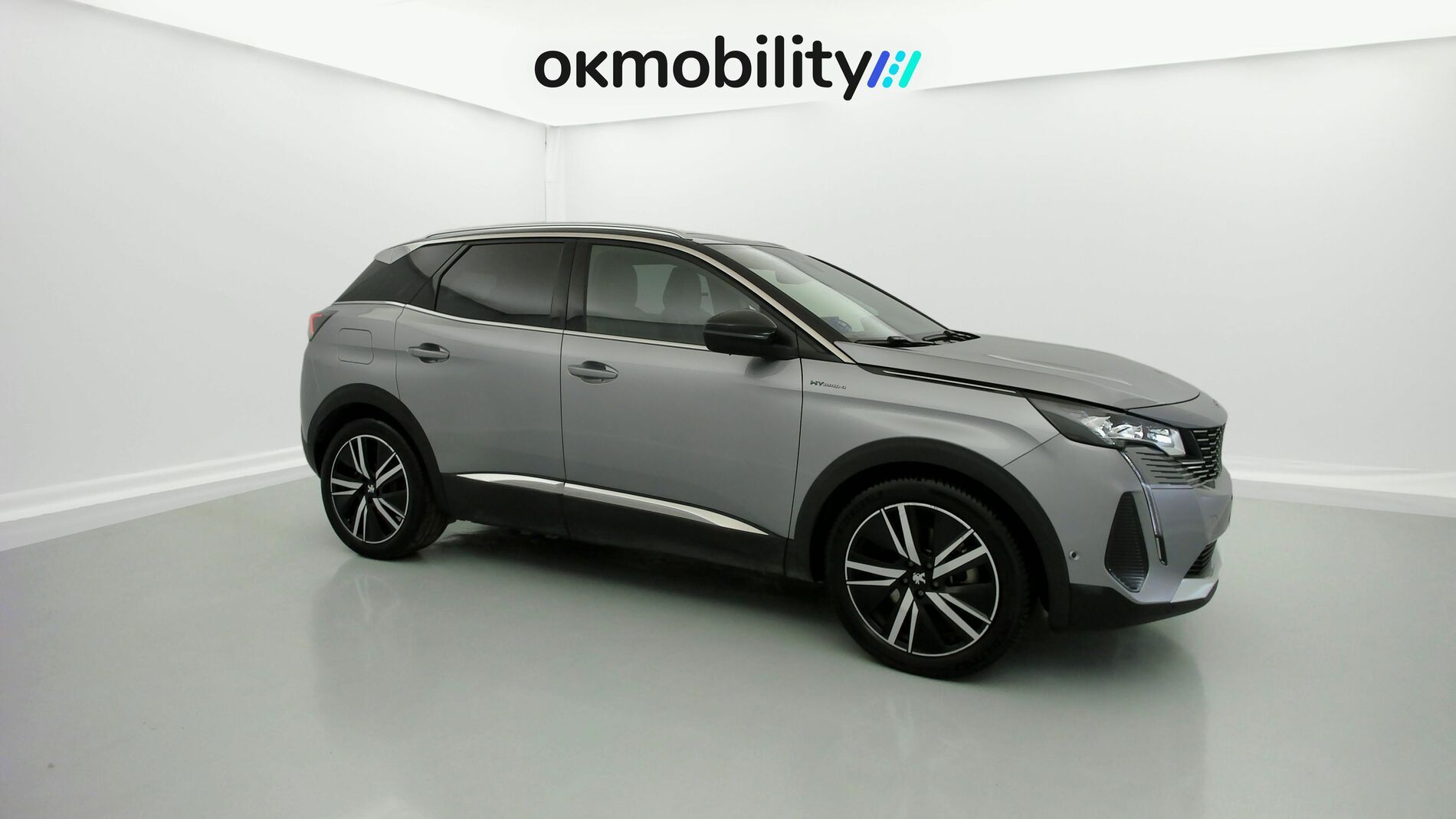 peugeot 3008 gt pack 1.6 HYBRID 300 EAT PHEV 2022 gris artense / negro 2