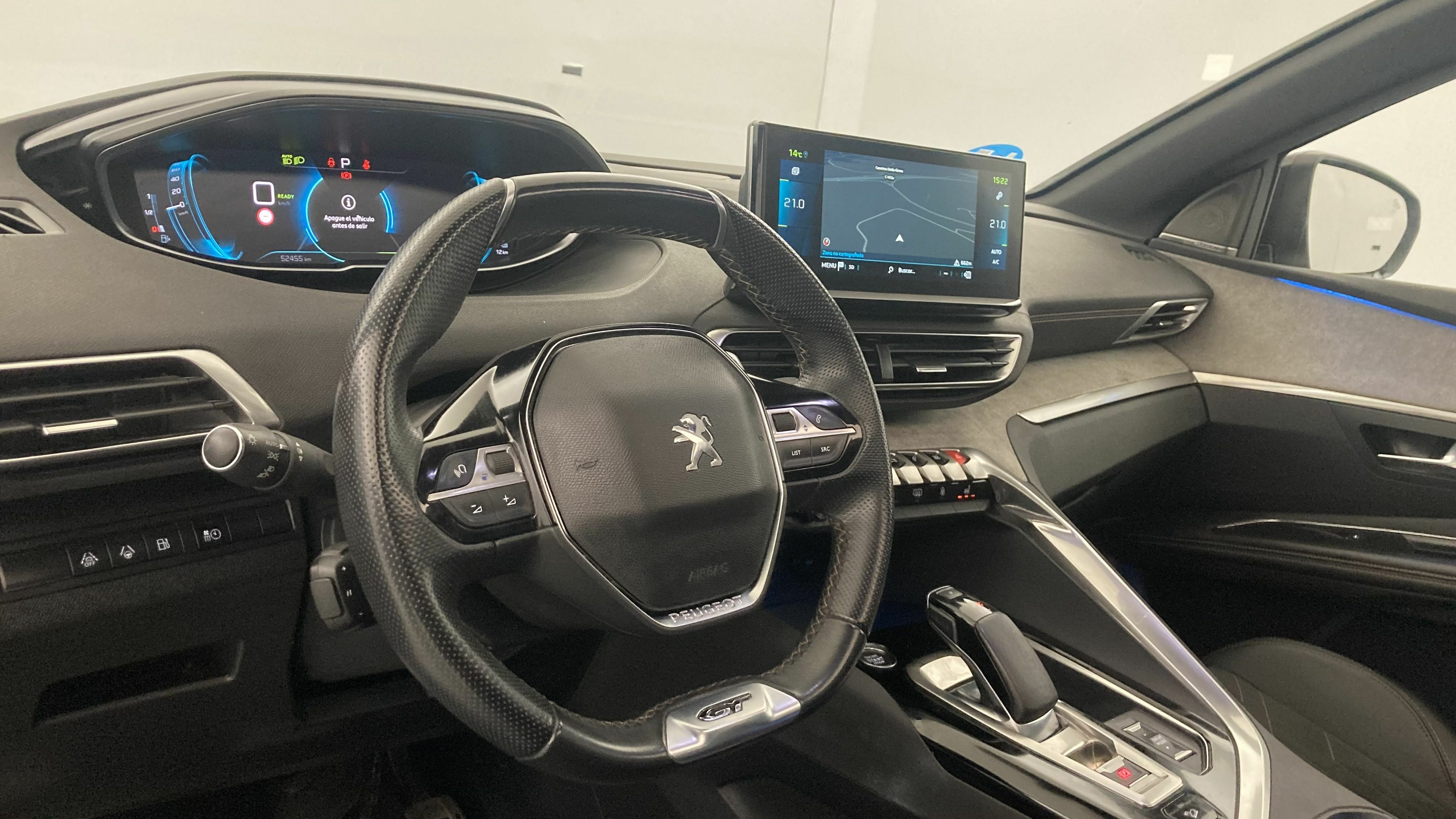 peugeot 3008 gt pack 1.6 HYBRID 300 EAT PHEV 2022 gris artense / negro 14