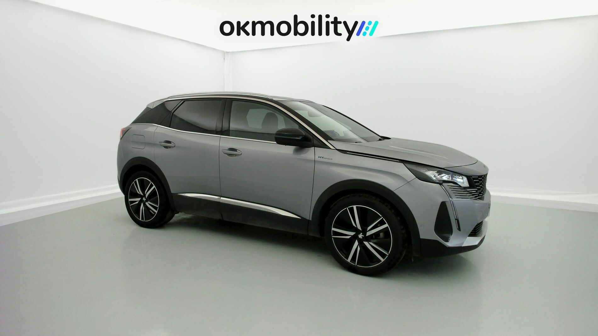 peugeot 3008 gt pack 1.6 HYBRID 300 EAT PHEV 2022 gris artense / negro 2