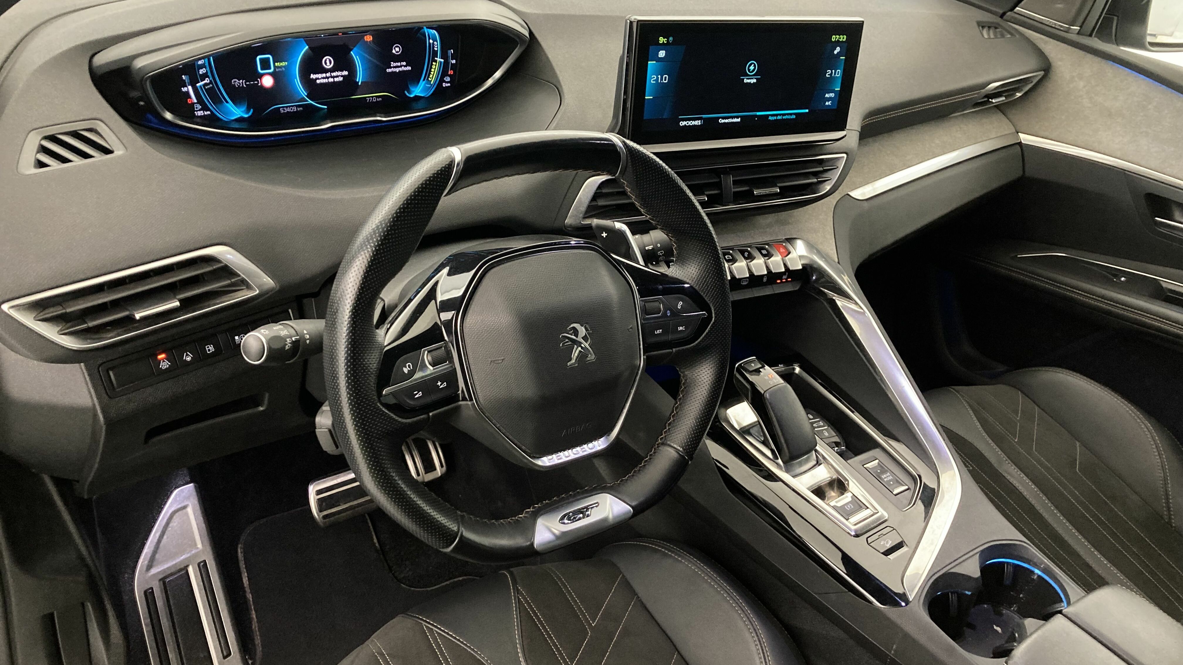 peugeot 3008 gt pack 1.6 HYBRID 300 EAT PHEV 2022 gris artense / negro 14