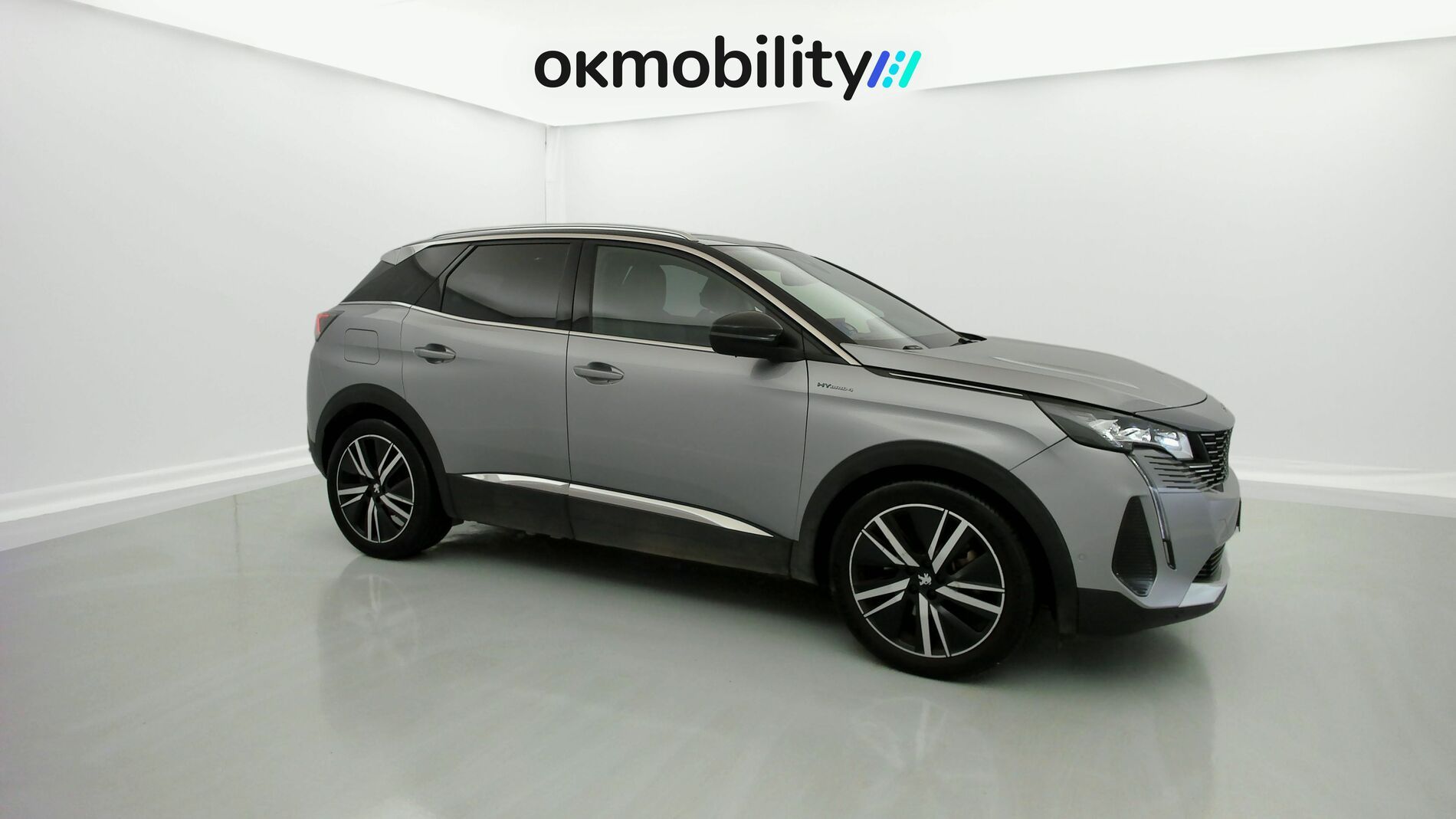 peugeot 3008 gt pack 1.6 HYBRID 300 EAT PHEV 2022 gris artense / negro 2