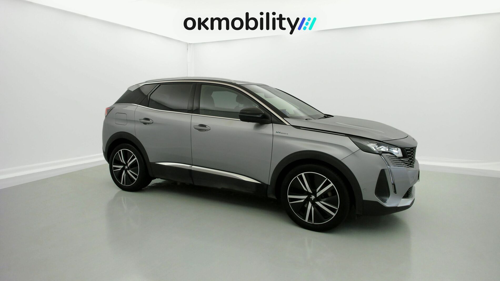 peugeot 3008 gt pack 1.6 HYBRID 300 EAT PHEV 2022 gris artense / negro 2