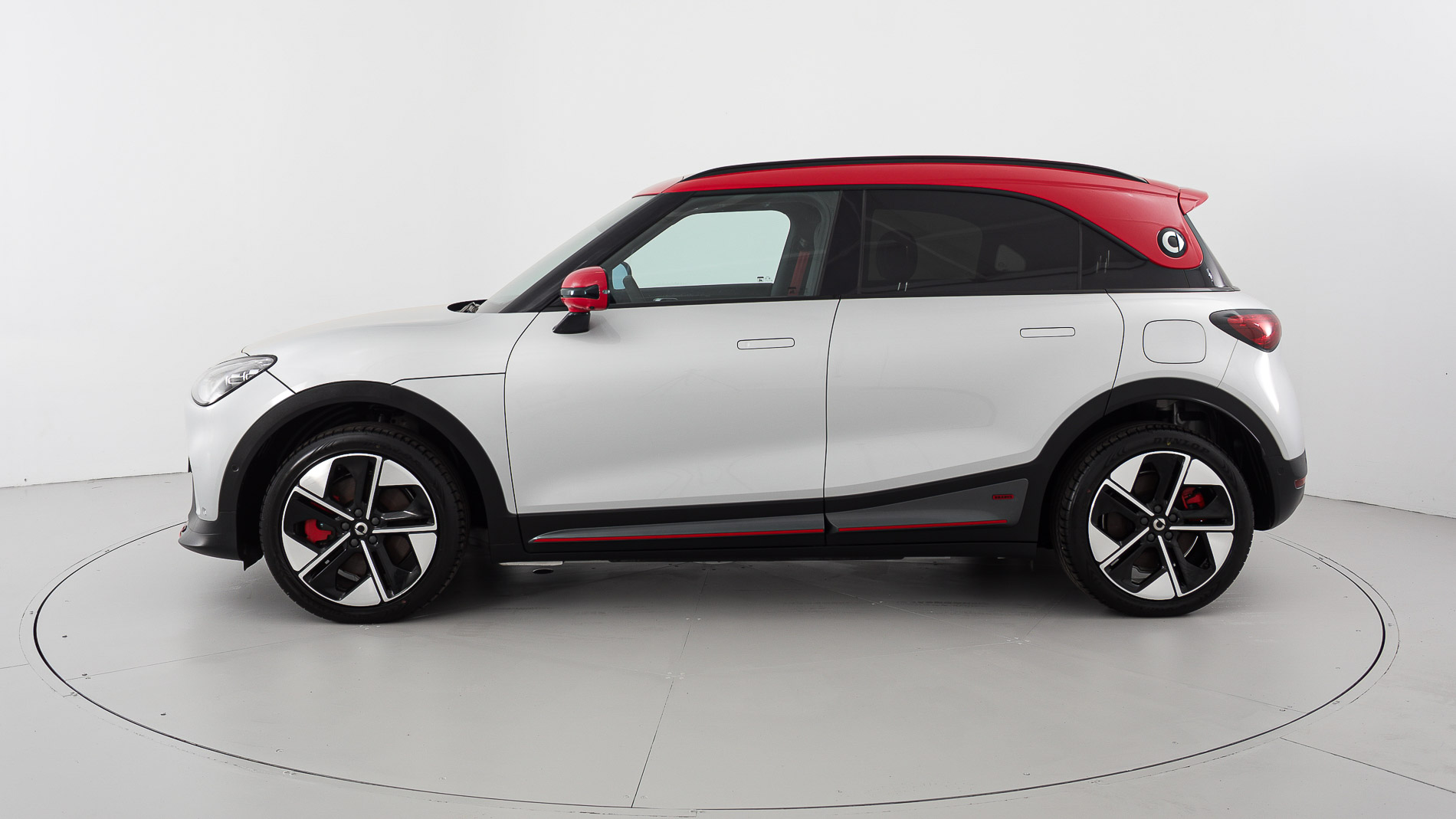smart #1 brabus 428 4X4 2023 cyber silver / radiant red 7