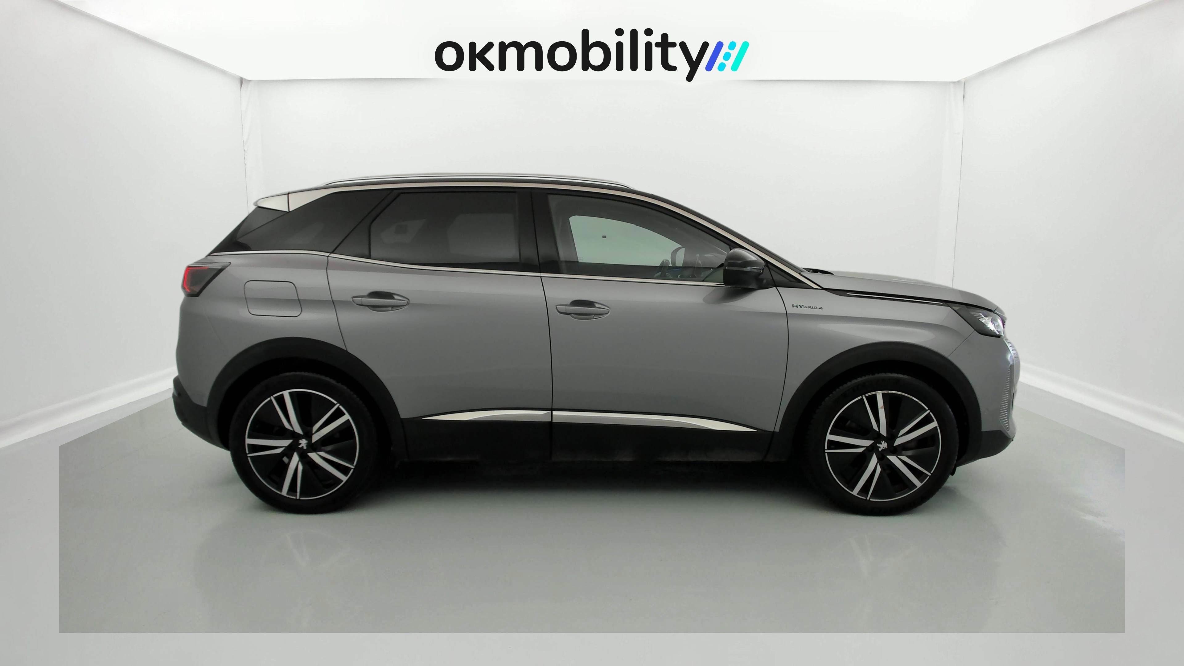 peugeot 3008 gt pack 1.6 HYBRID 300 EAT PHEV 2022 gris artense / negro 2