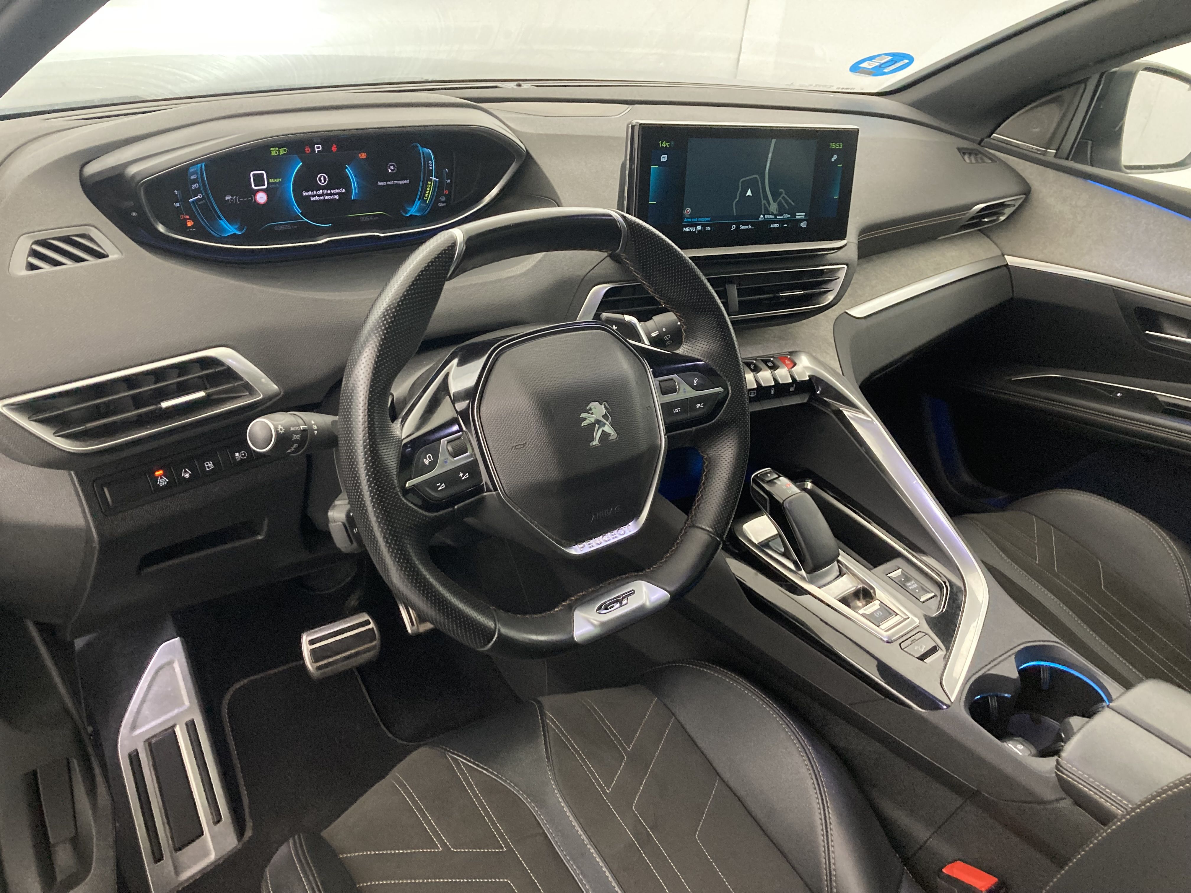 peugeot 3008 gt pack 1.6 HYBRID 300 EAT PHEV 2022 gris artense / negro 18