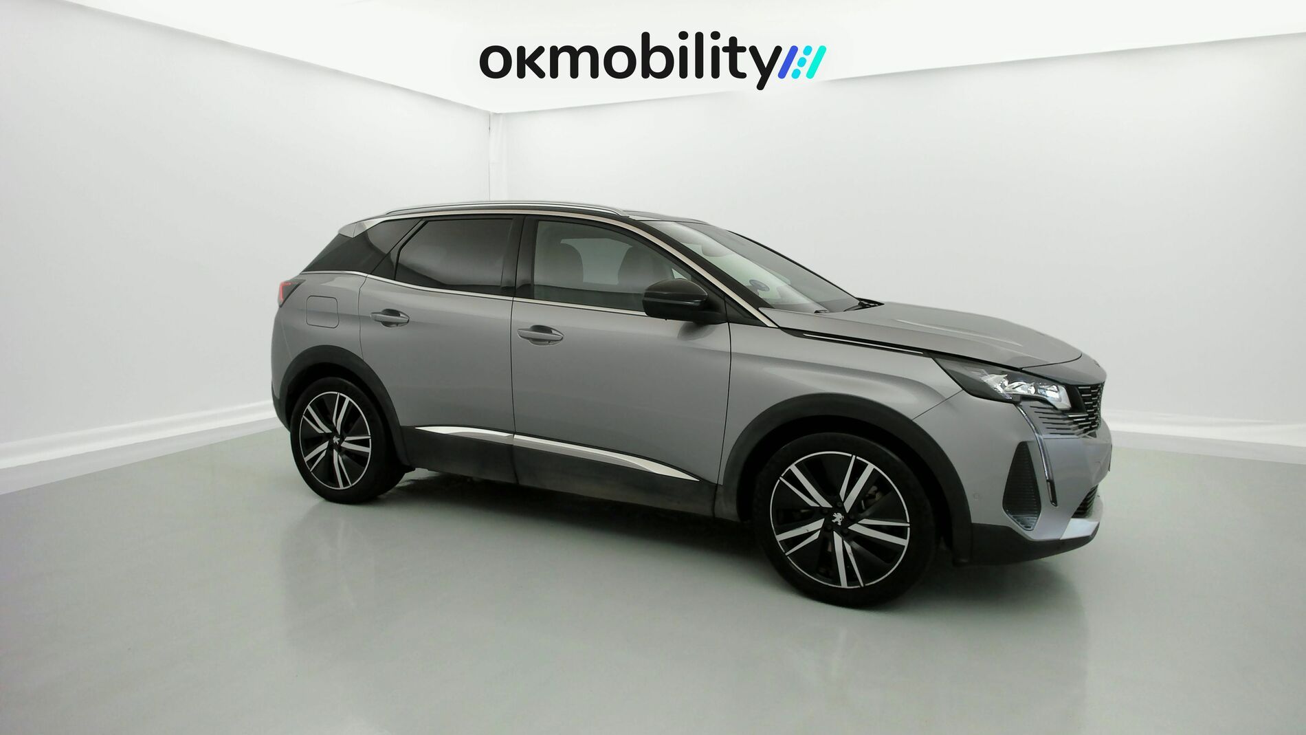 peugeot 3008 gt pack 1.6 HYBRID 300 EAT PHEV 2022 gris artense / negro 2
