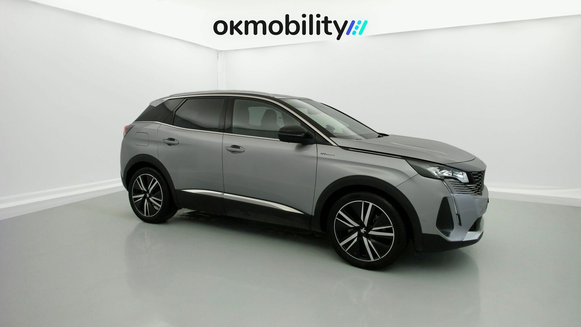 peugeot 3008 gt pack 1.6 HYBRID 300 EAT PHEV 2022 gris artense / negro 2