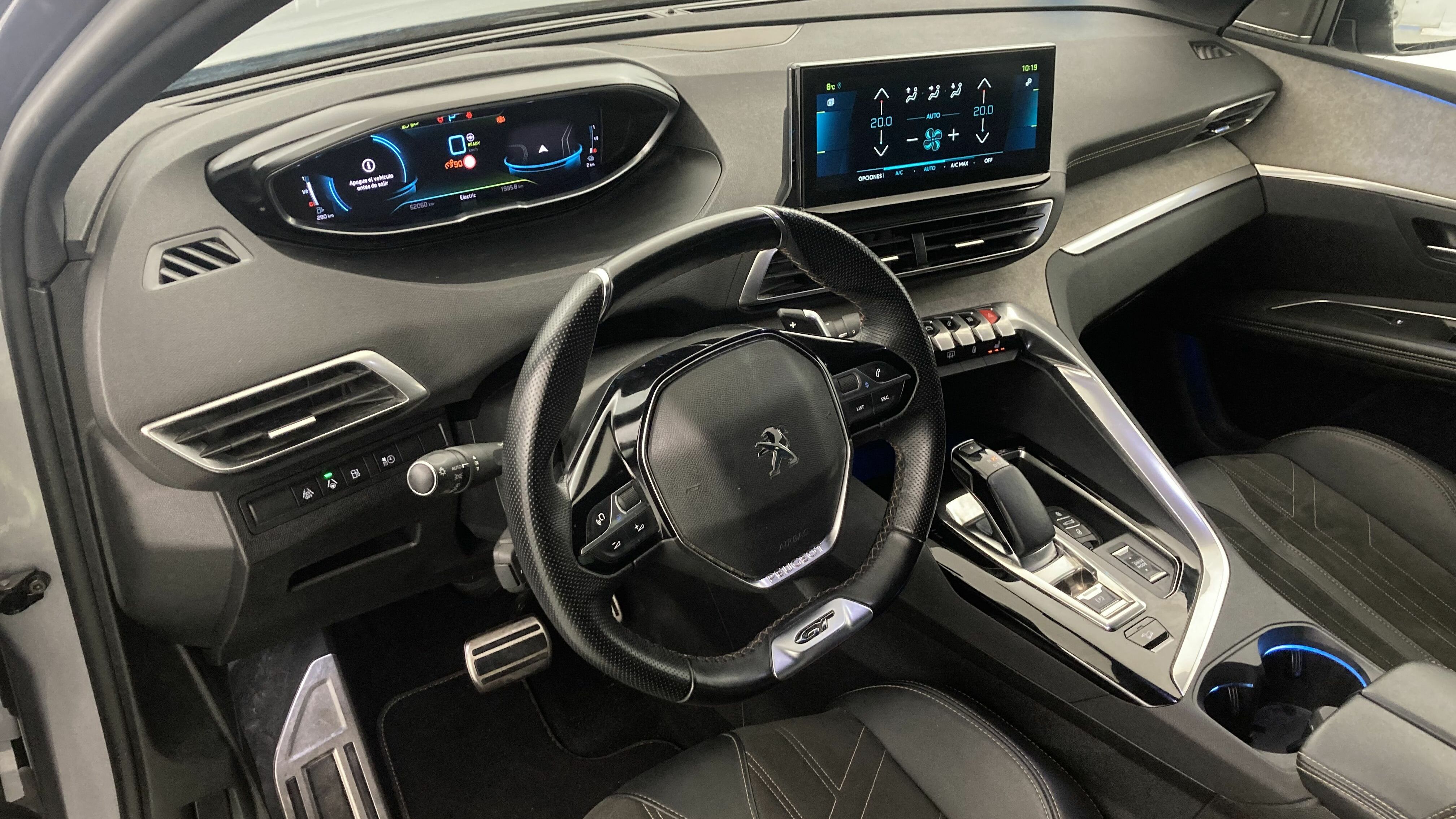 peugeot 3008 gt pack 1.6 HYBRID 300 EAT PHEV 2022 gris artense / negro 14