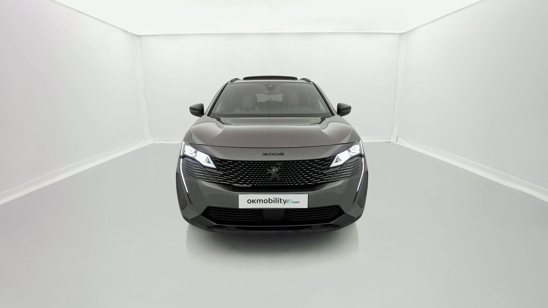 peugeot 3008 gt pack 1.6 HYBRID 300 EAT PHEV 2021 gris platinum / techo black 4
