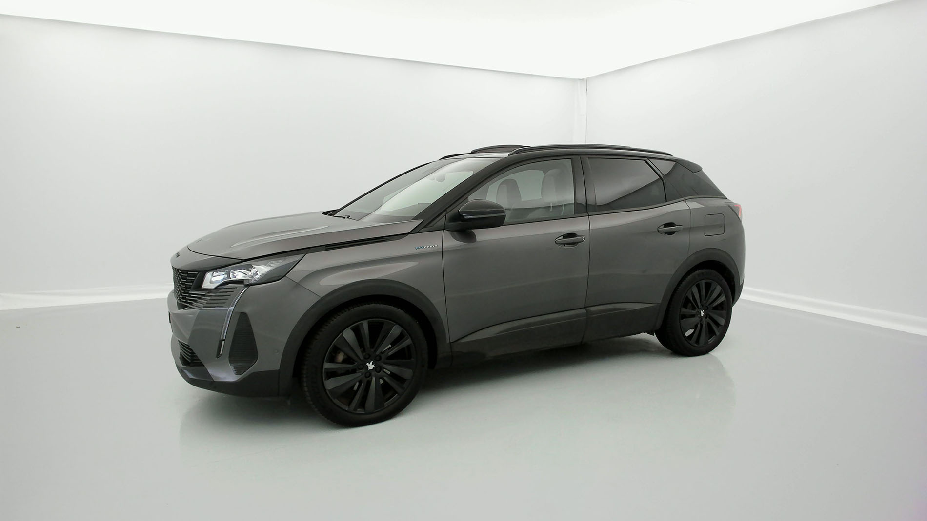 peugeot 3008 gt pack 1.6 HYBRID 300 EAT PHEV 2021 gris platinum / techo black 5