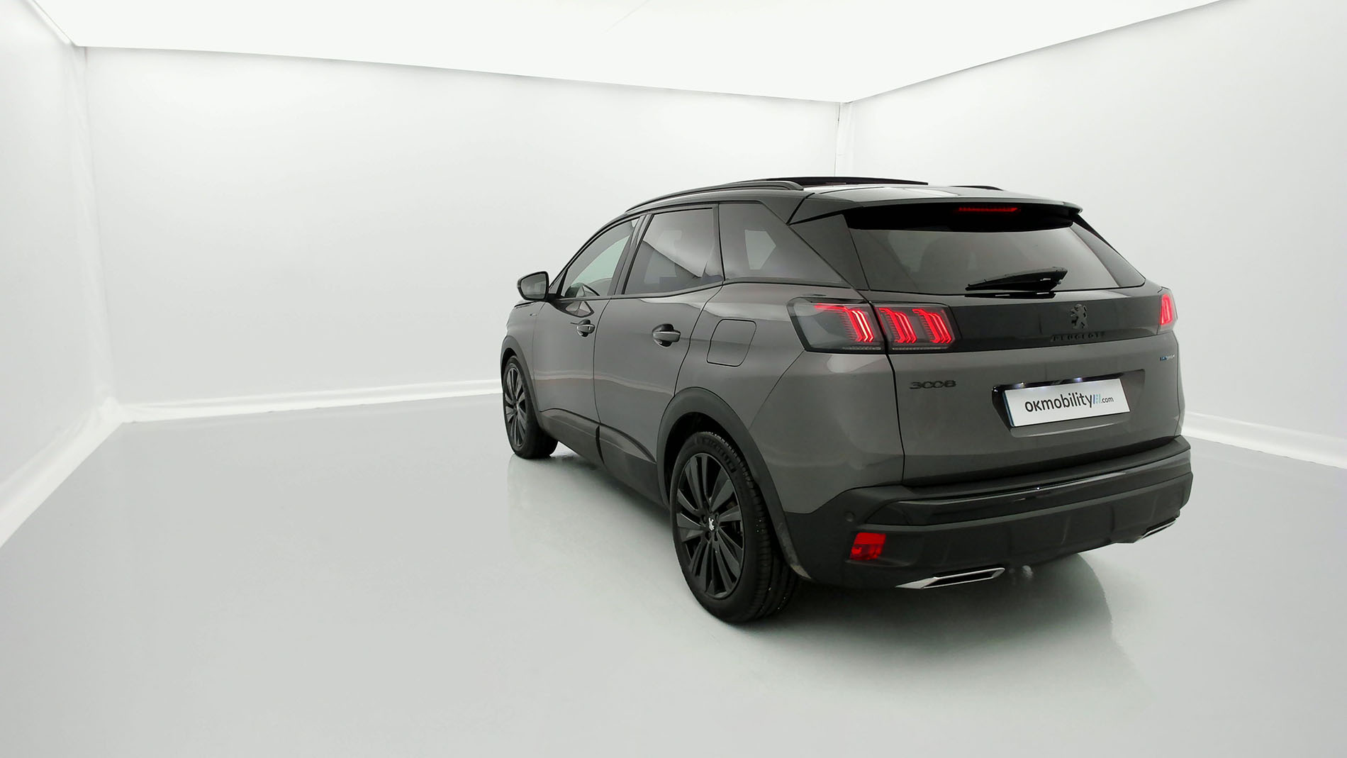 peugeot 3008 gt pack 1.6 HYBRID 300 EAT PHEV 2021 gris platinum / techo black 10
