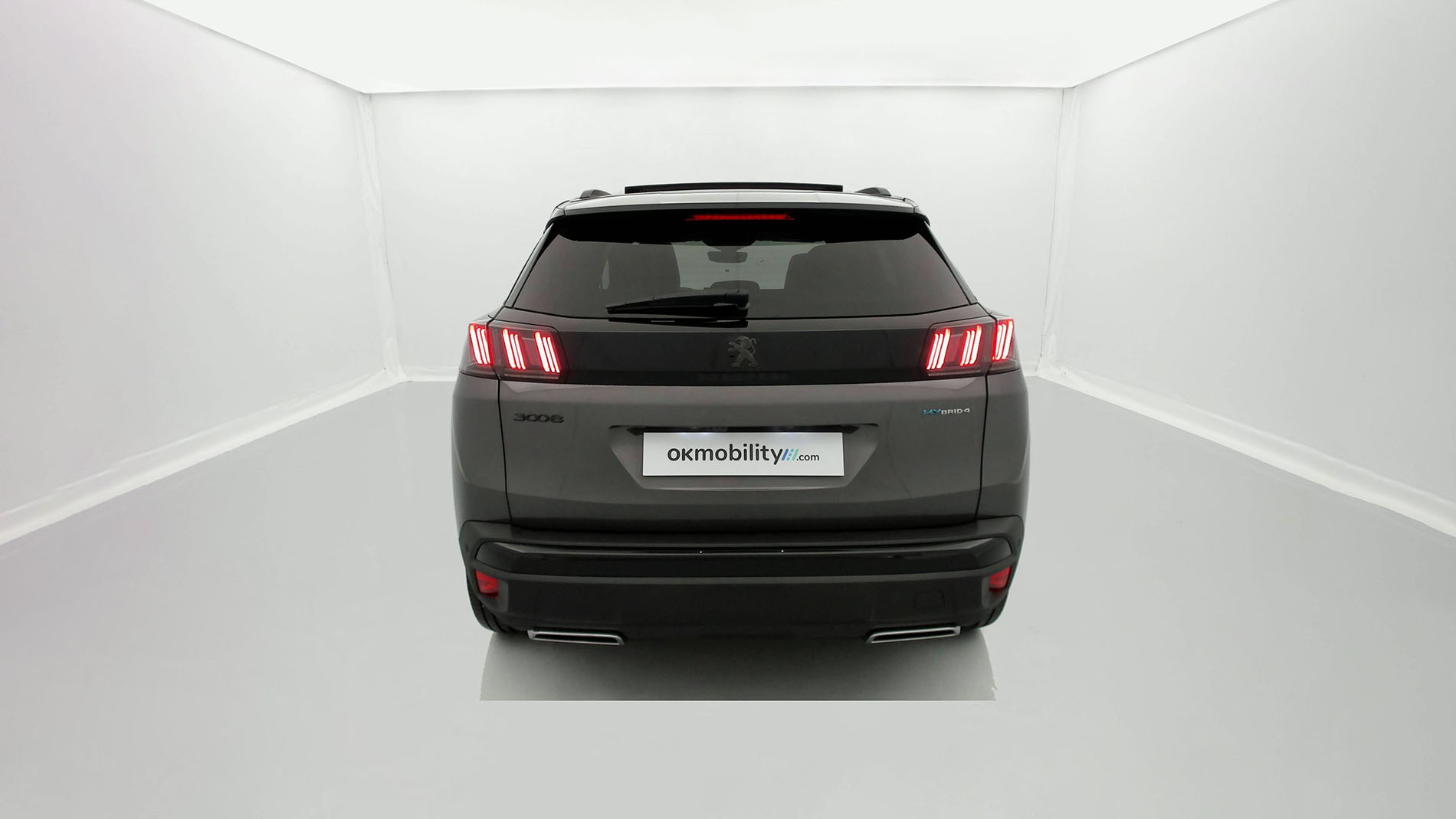 peugeot 3008 gt pack 1.6 HYBRID 300 EAT PHEV 2021 gris platinum / techo black 11