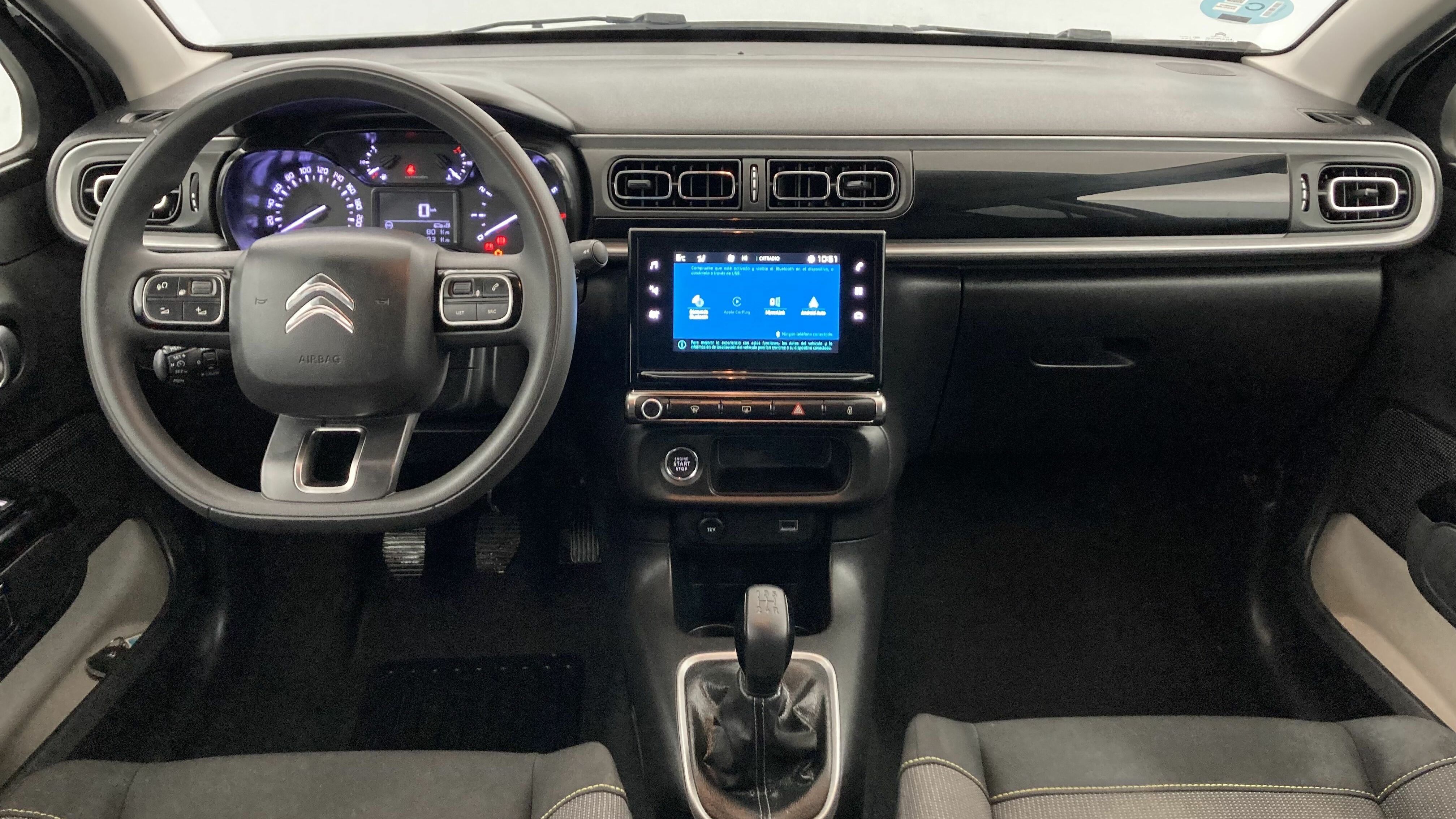 citroen c3 shine 1.2 PURETECH 83 2023 negro perla nera / blanco 13